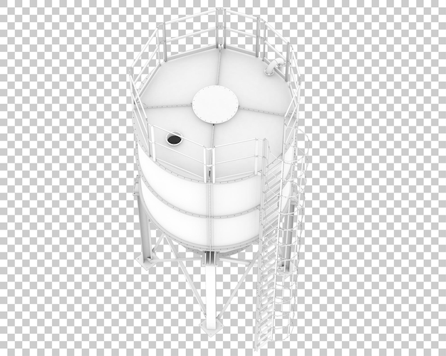 Silo isoliert auf transparentem Hintergrund 3D-Rendering-Illustration