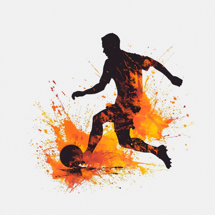 silueta de jugador de futbol