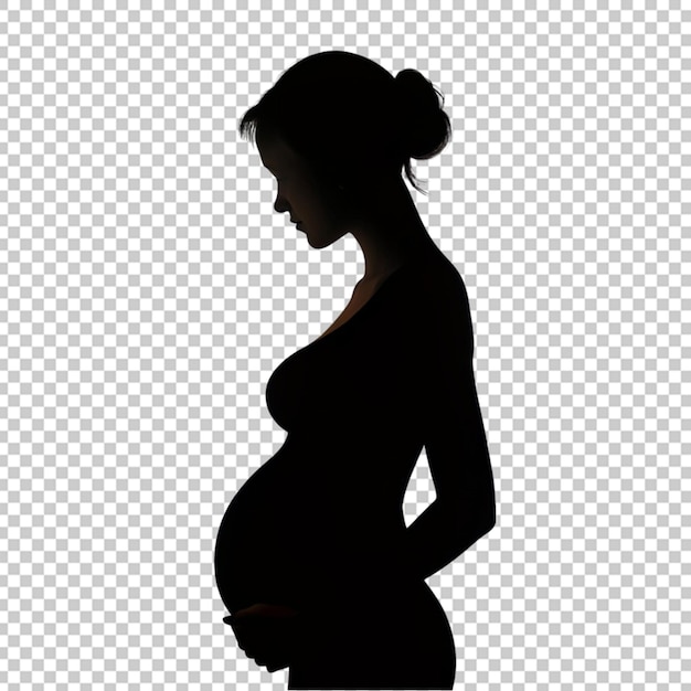 silueta de una mujer embarazada