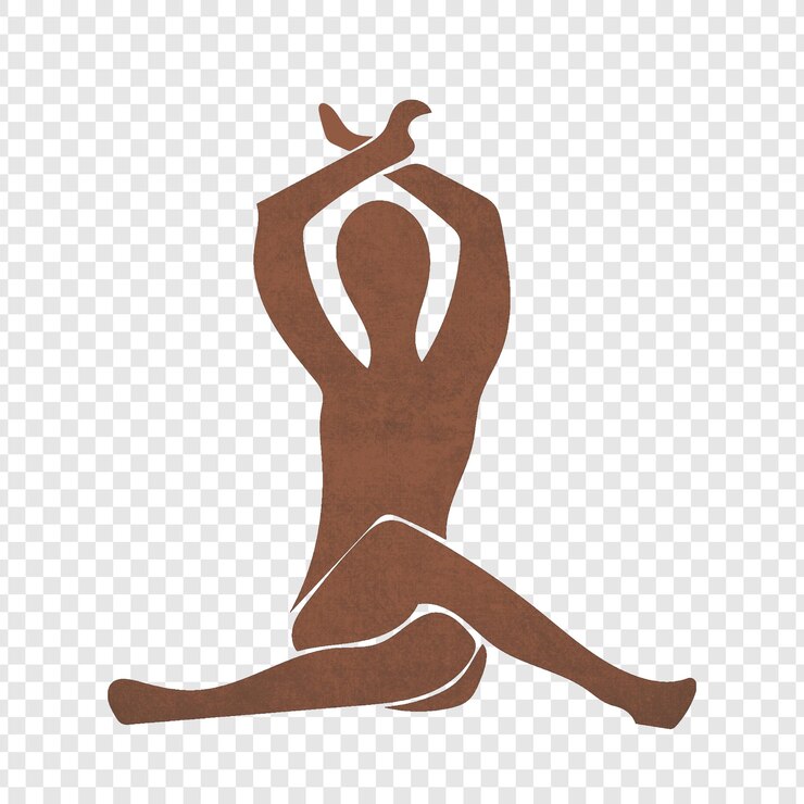 Silueta de yoga para la meditación y la relajación