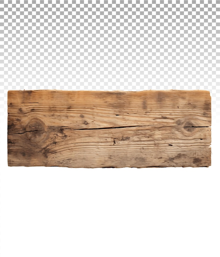 PSD siluetas de tablas de madera toscas y talladas
