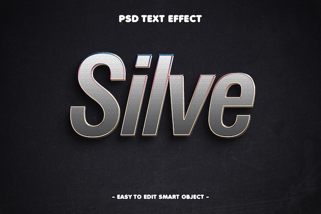 Silve elegent gold style Text Effect