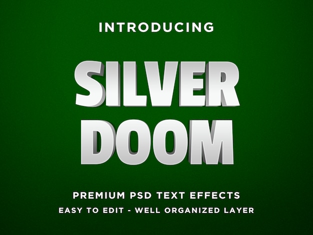 Silver Doom 3d Effet De Texte