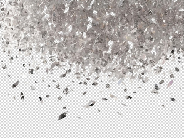 PSD silver sparkling confetti png (silber glitzerndes konfetti)