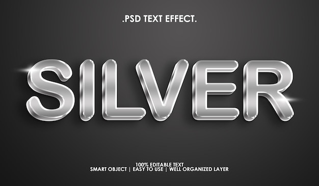 silver text style effect
