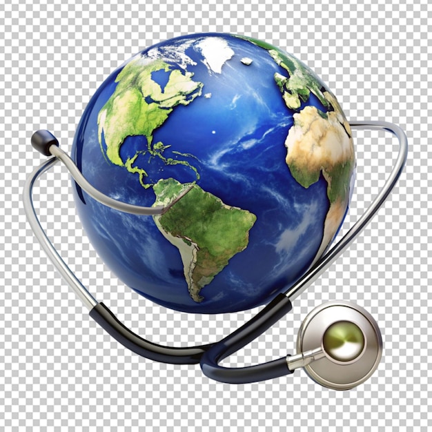 simbolizando o mapa do mundo e a atenção necessária em fundo branco