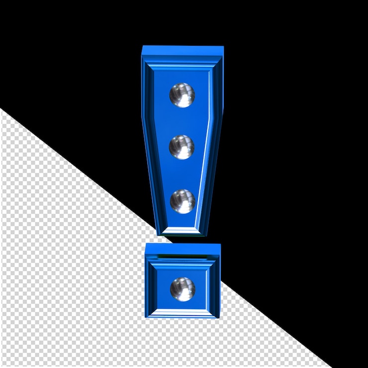 PSD símbolo 3d azul com rebites metálicos