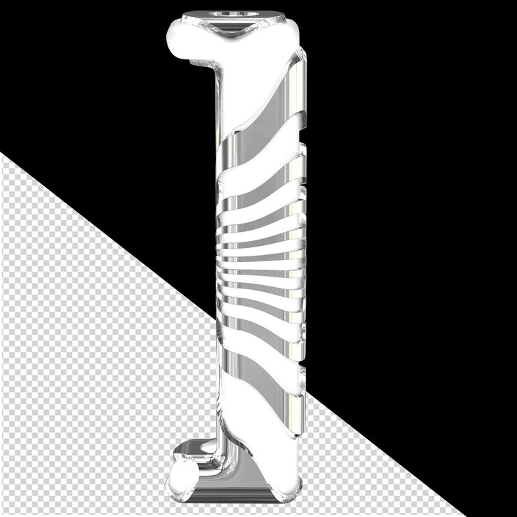 PSD simbolo 3d bianco con cinturini argentati