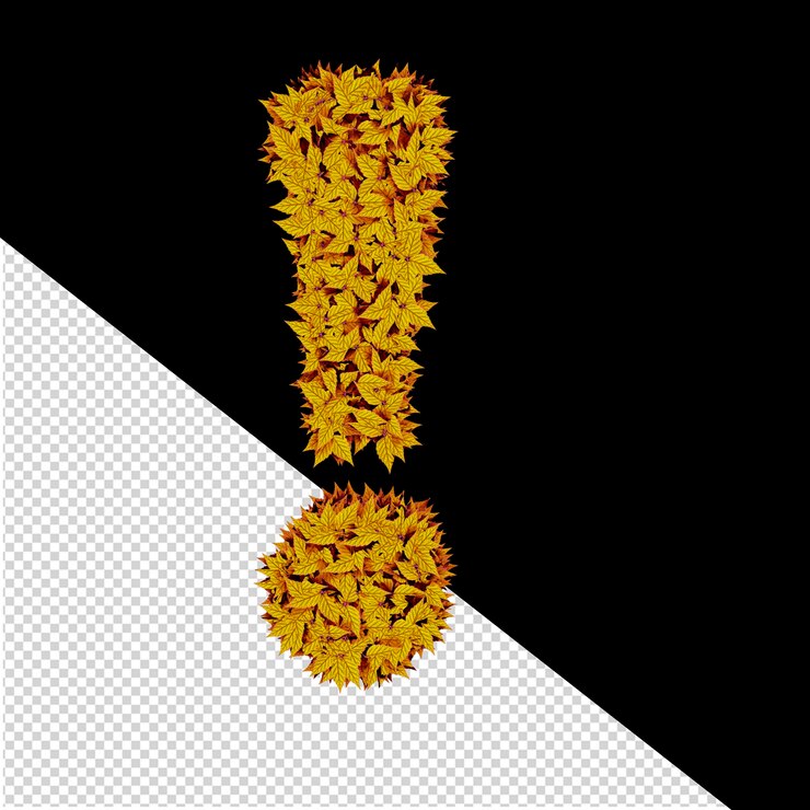 PSD símbolo 3d de folhas amarelas
