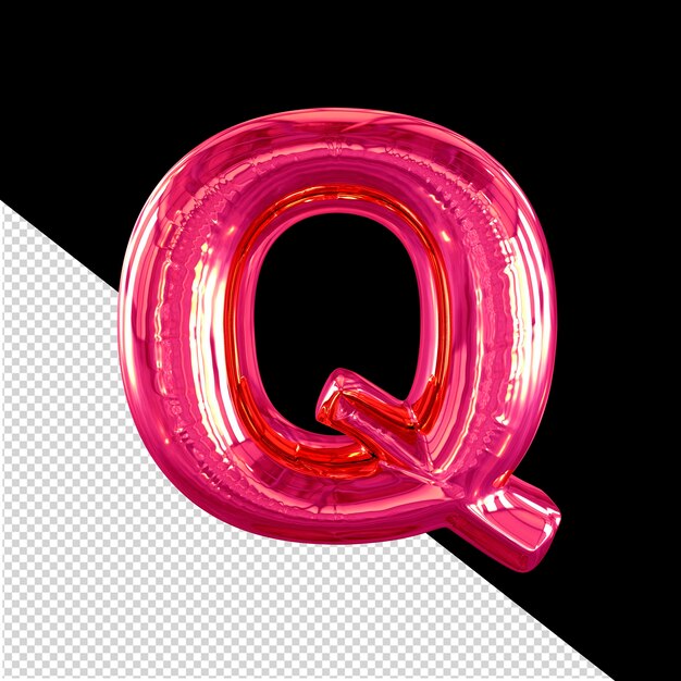 Simbolo 3d inflable con la letra q