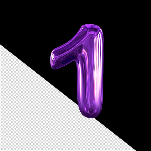 Símbolo 3d inflable número 1