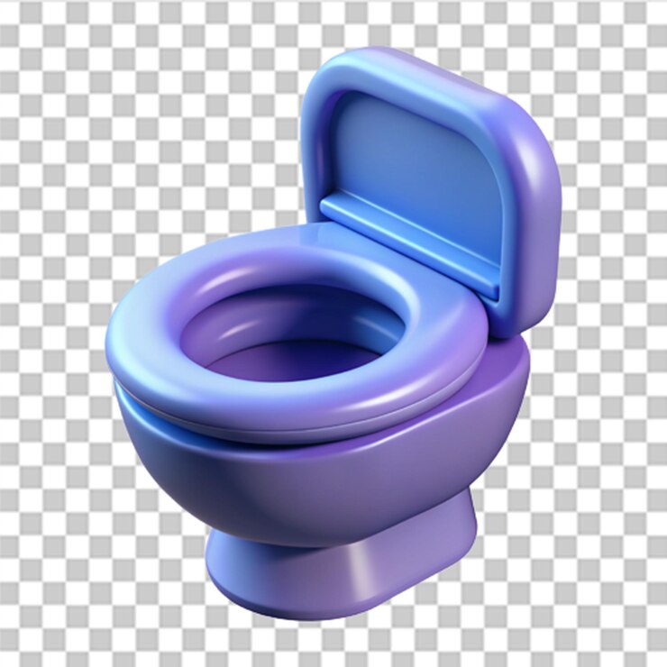 PSD símbolo 3d del inodoro aislado en fondo blanco wc bandeja de inodoro concepto de baño se puede usar para muchos propósitos vector moderno y de moda en estilo 3d