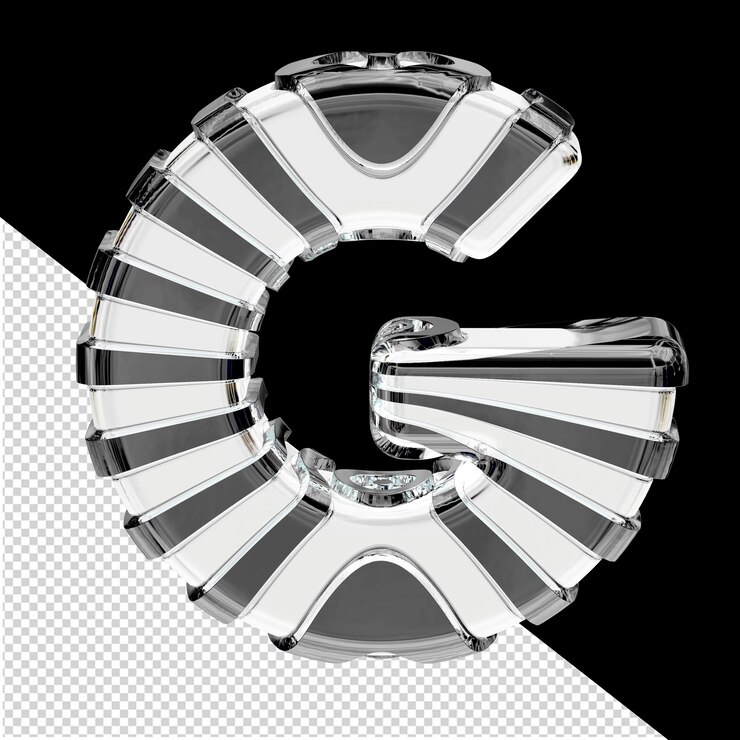 PSD símbolo 3d con una letra de color zebra g