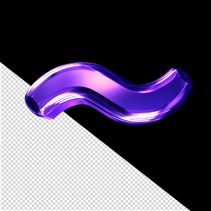 PSD símbolo 3d púrpura con bisel