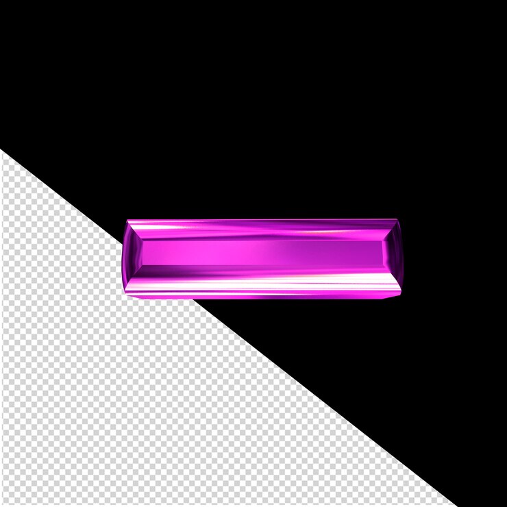 PSD símbolo 3d púrpura con bisel
