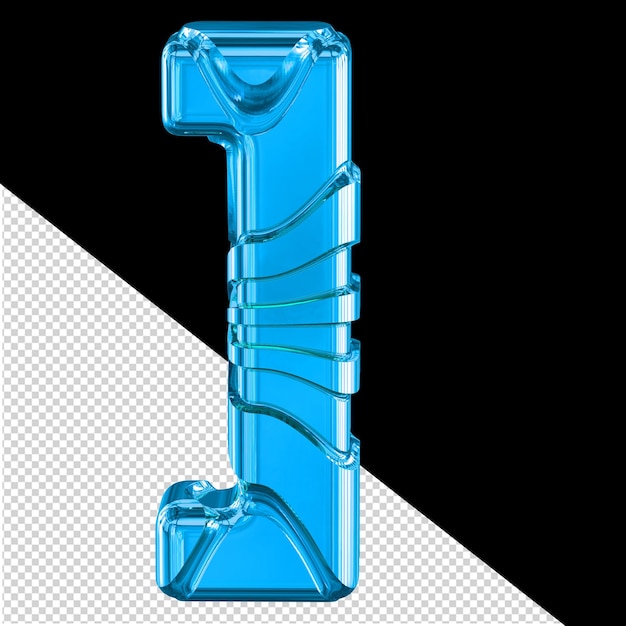 Símbolo 3d con tiras horizontales