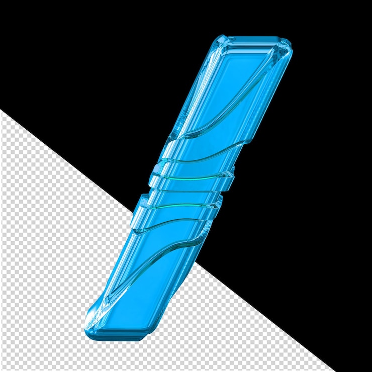 PSD símbolo 3d con tiras horizontales