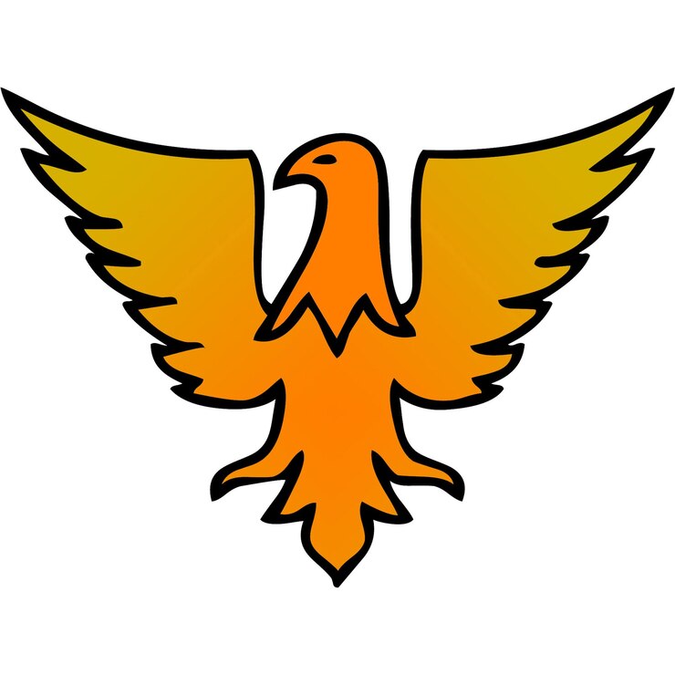 PSD símbolo de águila para tatuaje y diseño