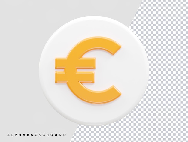 Un símbolo amarillo con la palabra euro