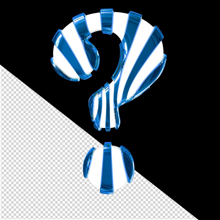 PSD simbolo bianco 3d con cinghie sottili blu