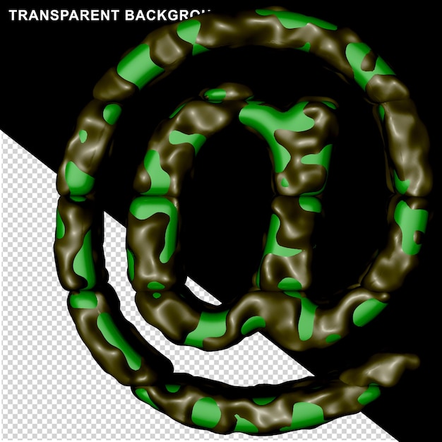 PSD símbolo camuflagem.3d verde