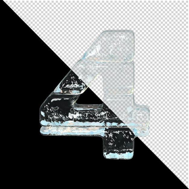 Símbolo de la colección de hielo. 3d número 4