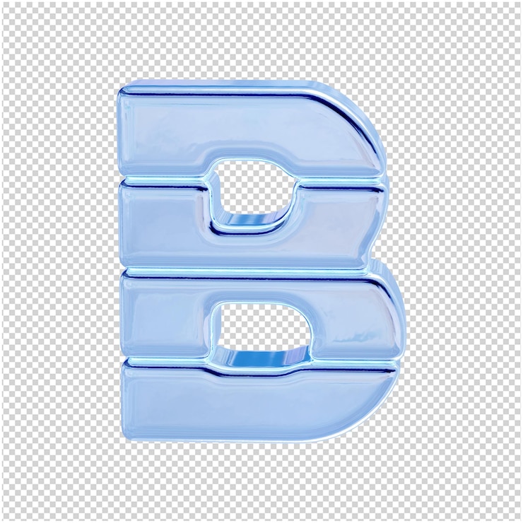 PSD símbolo de la colección ice. 3d letra b