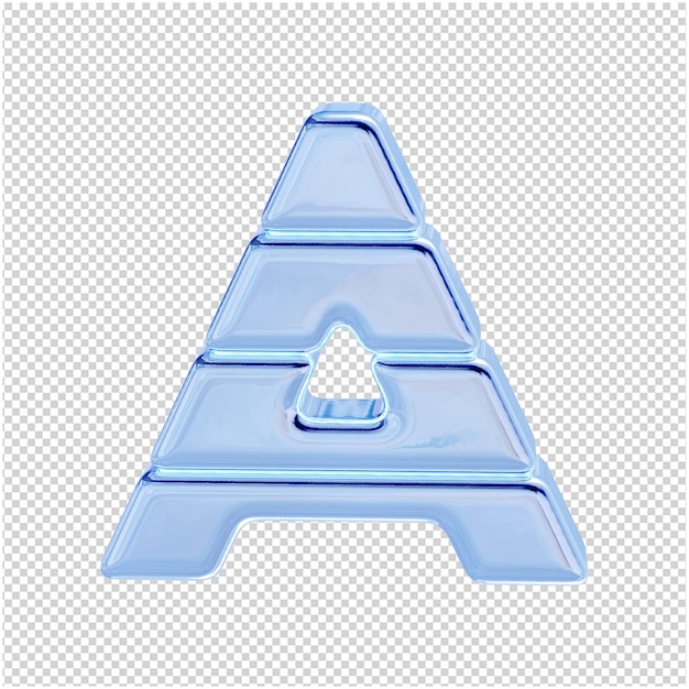 Símbolo de la colección Ice. 3d letra a