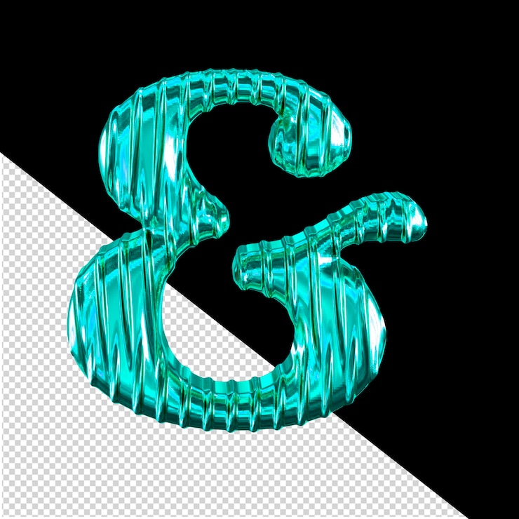 PSD símbolo de color turquesa ondulado