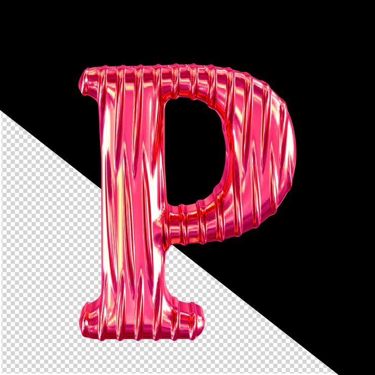 PSD símbolo cor-de-rosa com a letra p