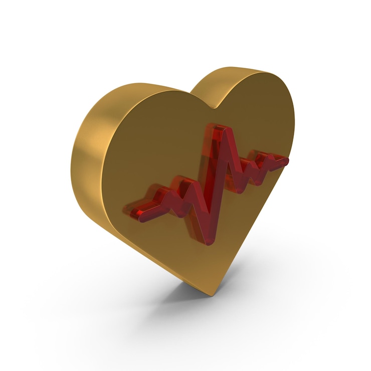 PSD símbolo de corazón médico detallado en 3d para la salud ilustración de anatomía ícono de corazón humano para uso médico
