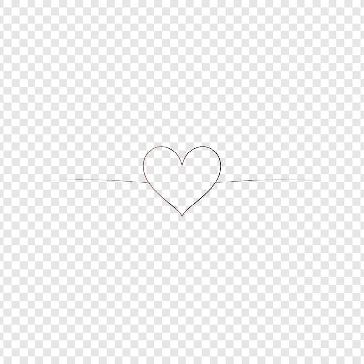 PSD símbolo de corazón sobre un fondo transparente