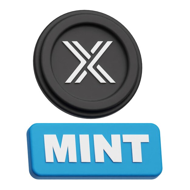 símbolo criptográfico inmutable icono 3D aislado en el fondo blanco
