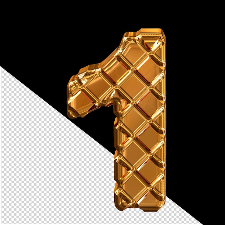 PSD simbolo d'oro fatto di rombi d'oro numero 1