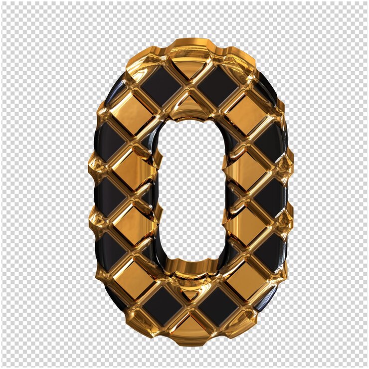 PSD simbolo d'oro fatto di rombi numero 0