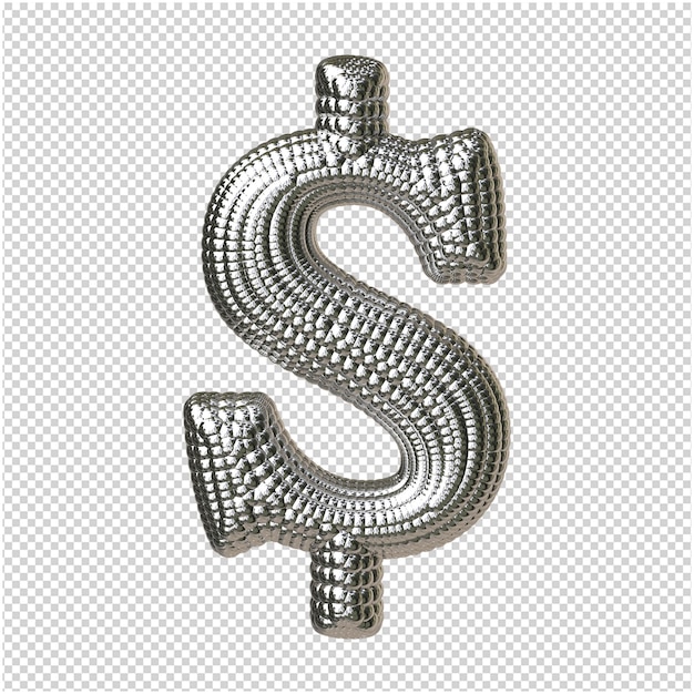 Simbolo da sfere d'argento rendering 3d