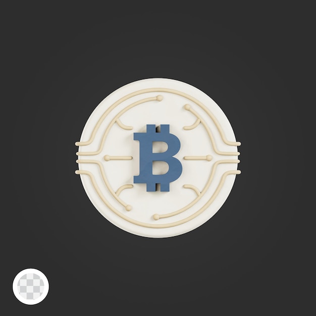 Símbolo de bitcoin em fundo branco
