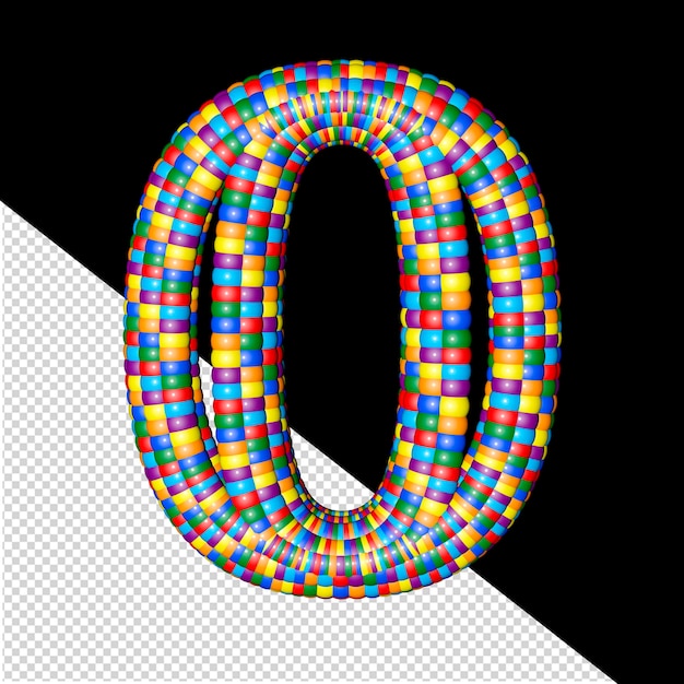 PSD símbolo de esferas coloridas número 0