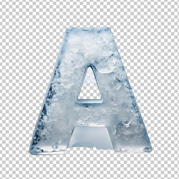 Símbolo de gelo feito de blocos horizontais letra a