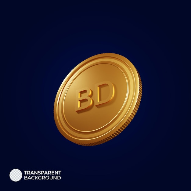 Símbolo de moeda Dinar do Bahrein ilustração 3D