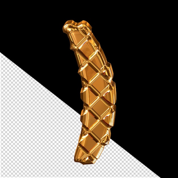 PSD símbolo de ouro feito de losangos de ouro