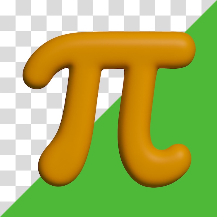 PSD símbolo de pi renderizado em 3d