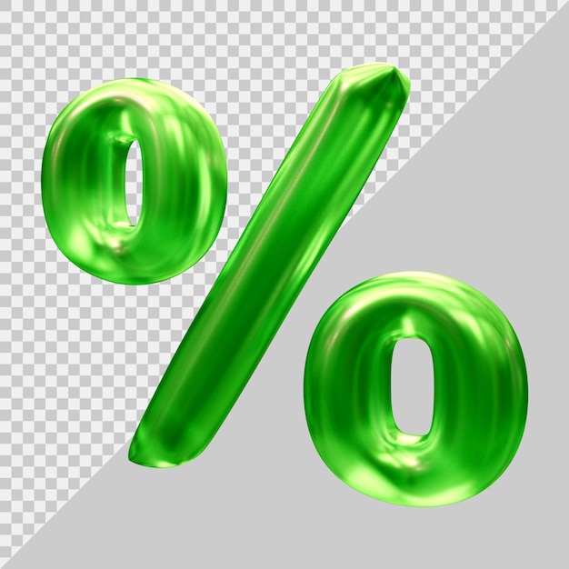 PSD símbolo de porcentagem em renderização 3d