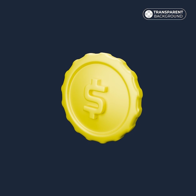 PSD símbolo de sinal de dólar 3d