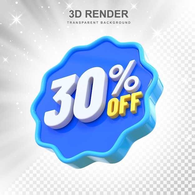 Símbolo de venda com desconto de 30%