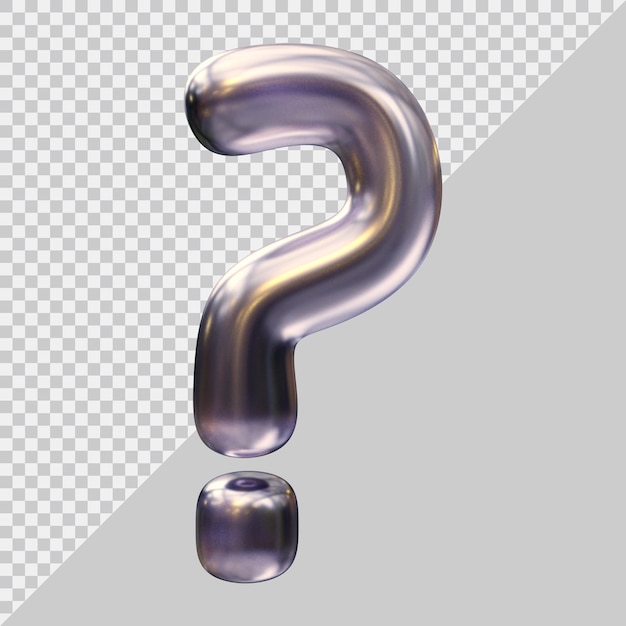 Simbolo del punto interrogativo nel rendering 3d