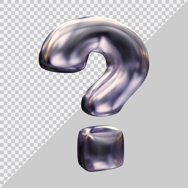 Simbolo del punto interrogativo nel rendering 3d