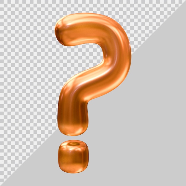 Simbolo del punto interrogativo nel rendering 3d