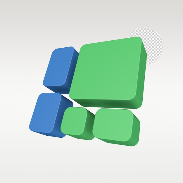 Simbolo dell'icona di trading di rendering 3D