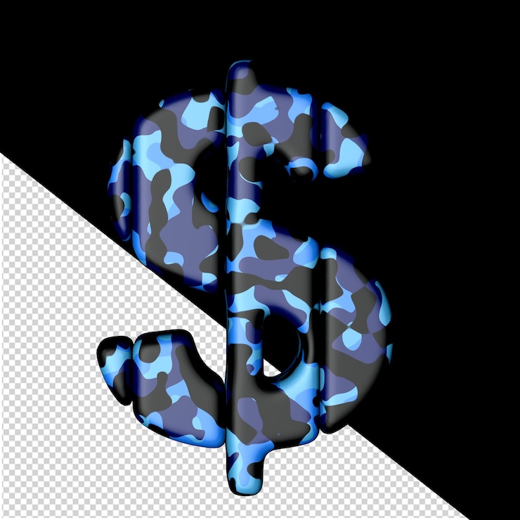 PSD simbolo di blocchi verticali in camuffamento blu